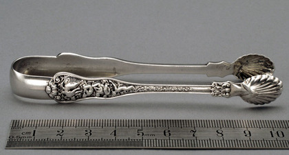 Tiffany Olympian Sterling Silver Sugar Tongs -Satyrs Receiving Instruction